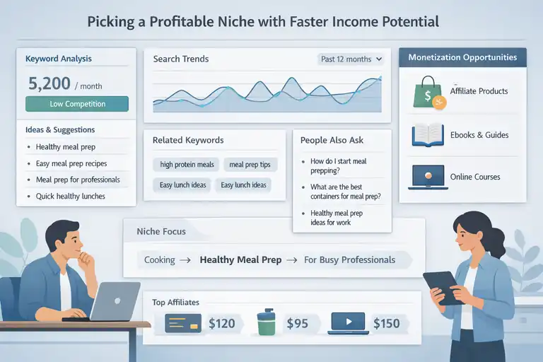 An informative illustration about Picking A Profitable Niche With Faster Income Potential