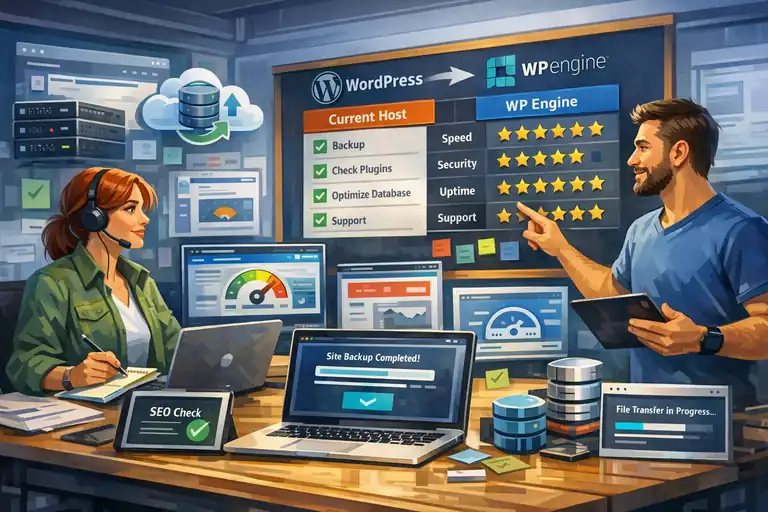 An informative illustration about Preparing Your WordPress Site For Smooth WP Engine Transfer