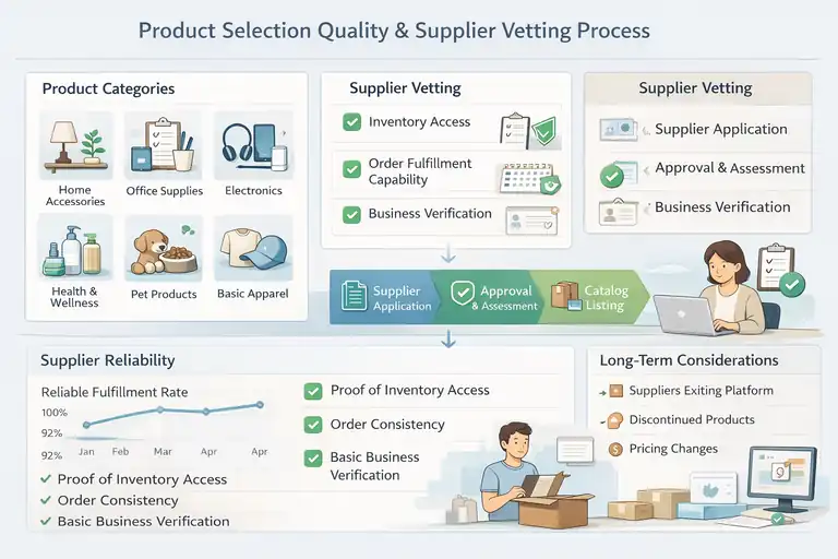 An informative illustration about Product Selection Quality And Supplier Vetting Process