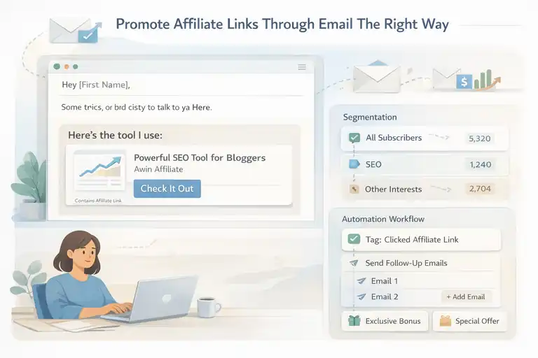 An informative illustration about Promote Affiliate Links Through Email The Right Way