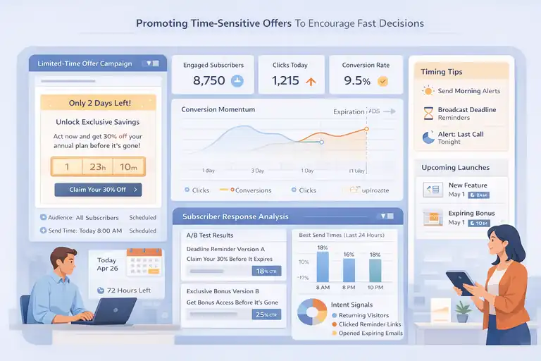 An informative illustration about Promoting Time-Sensitive Offers To Encourage Fast Decisions