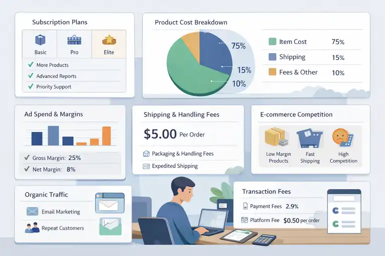 An informative illustration about Real Costs That Impact Dropshipping With Doba Profitability