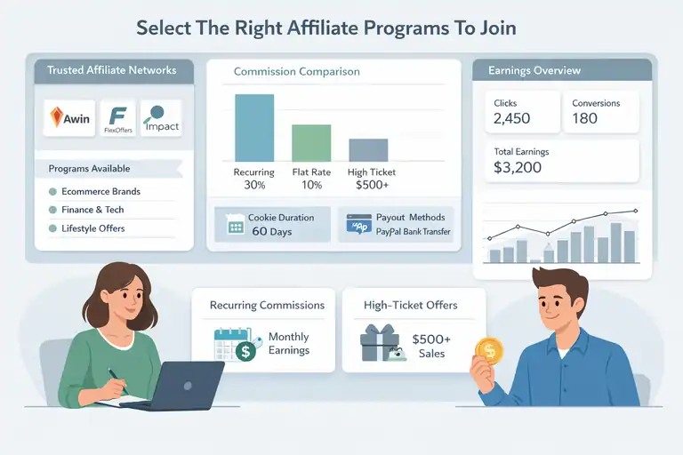 An informative illustration about Select The Right Affiliate Programs To Join
