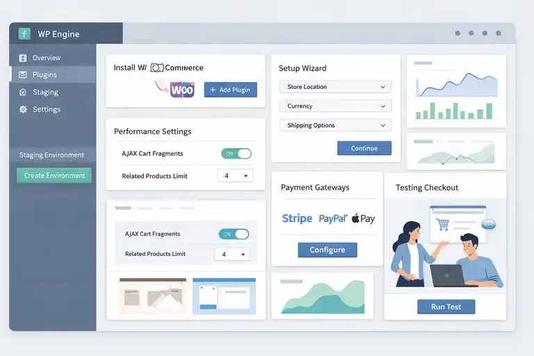 An informative illustration about Setting Up WooCommerce On WP Engine The Right Way