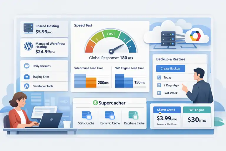 An informative illustration about SiteGround: Budget-Friendly Yet Powerful Hosting