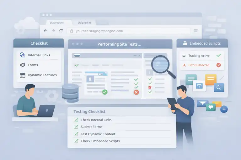 An informative illustration about Test Your Site On WP Engine’s Temporary Domain