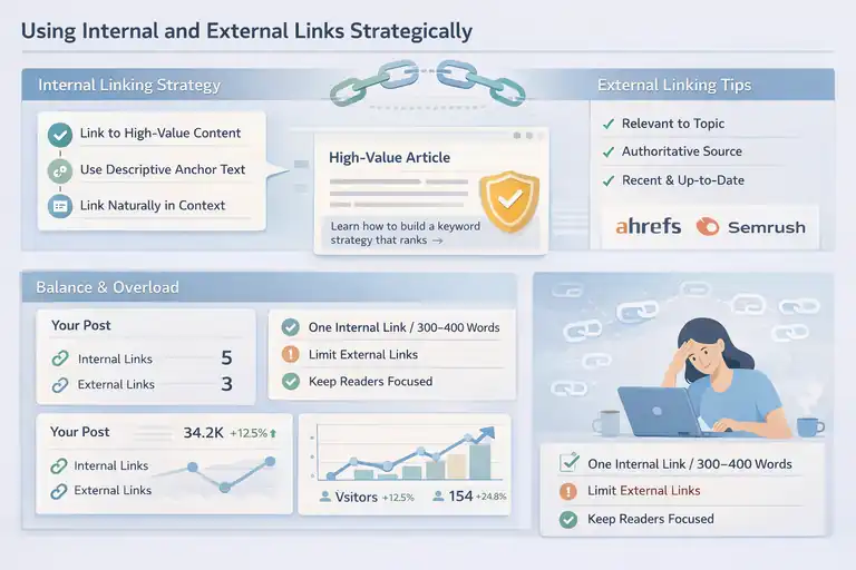 An informative illustration about Using Internal And External Links Strategically