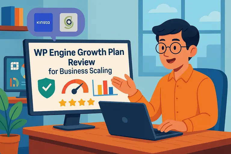 An informative illustration about WP Engine Growth Plan Review for Business Scaling