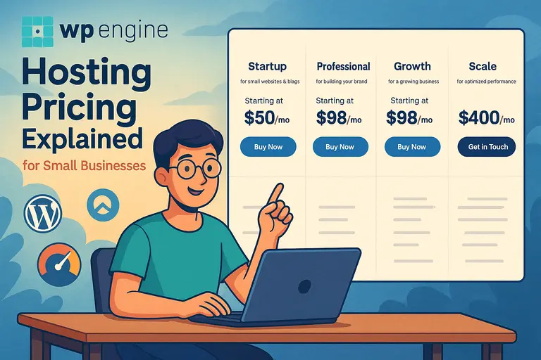 An informative illustration about WPEngine Hosting Pricing Explained for Small Businesses