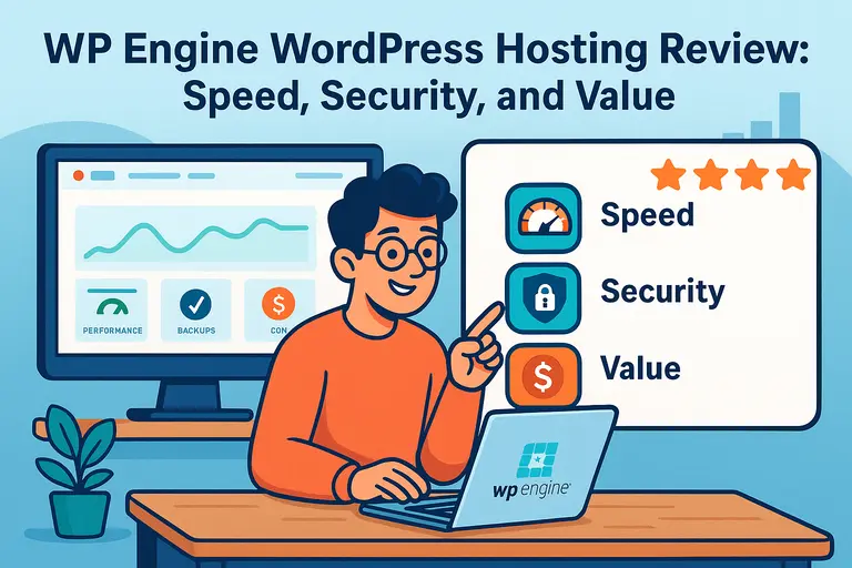 An informative illustration about WP Engine WordPress Hosting Review: Speed, Security, and Value