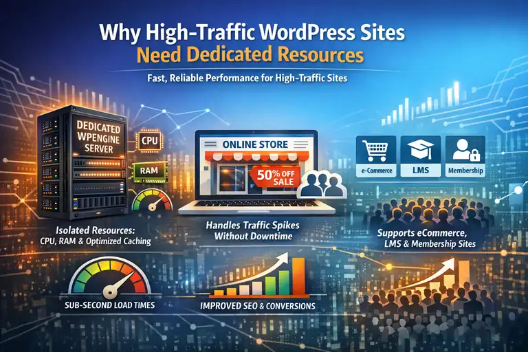 An informative illustration about Why High-Traffic WordPress Sites Need Dedicated Resources