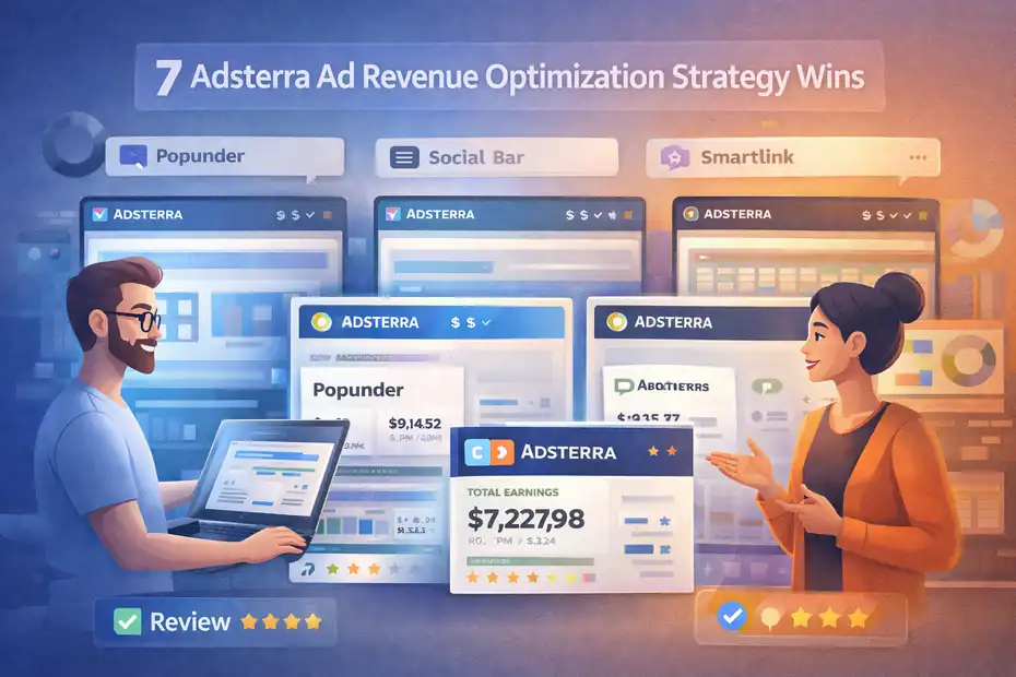 An informative illustration about 7 Adsterra Ad Revenue Optimization Strategy Wins