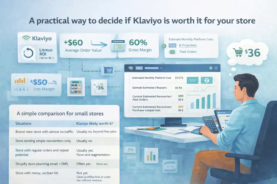 An informative illustration about A practical way to decide if Klaviyo is worth it for your store