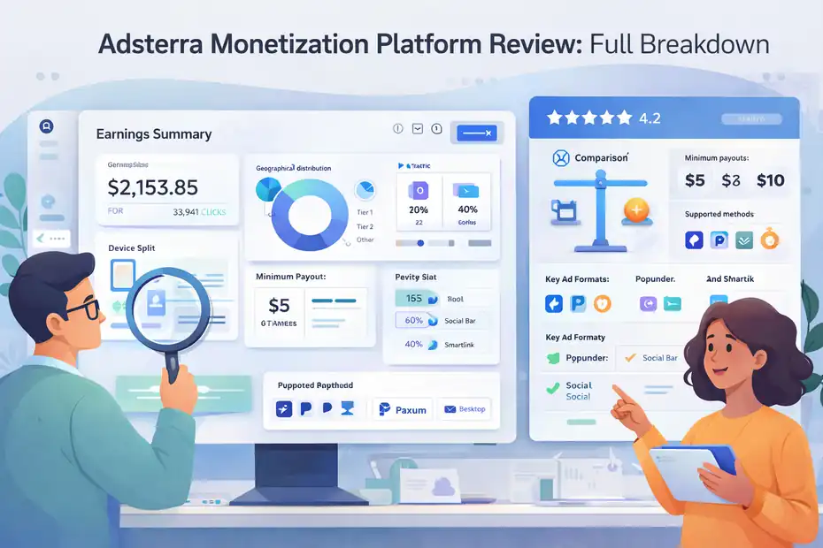 An informative illustration about Adsterra Monetization Platform Review: Full Breakdown