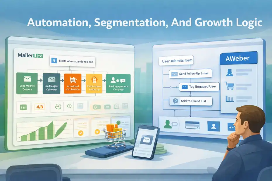 An informative illustration about Automation, Segmentation, And Growth Logic