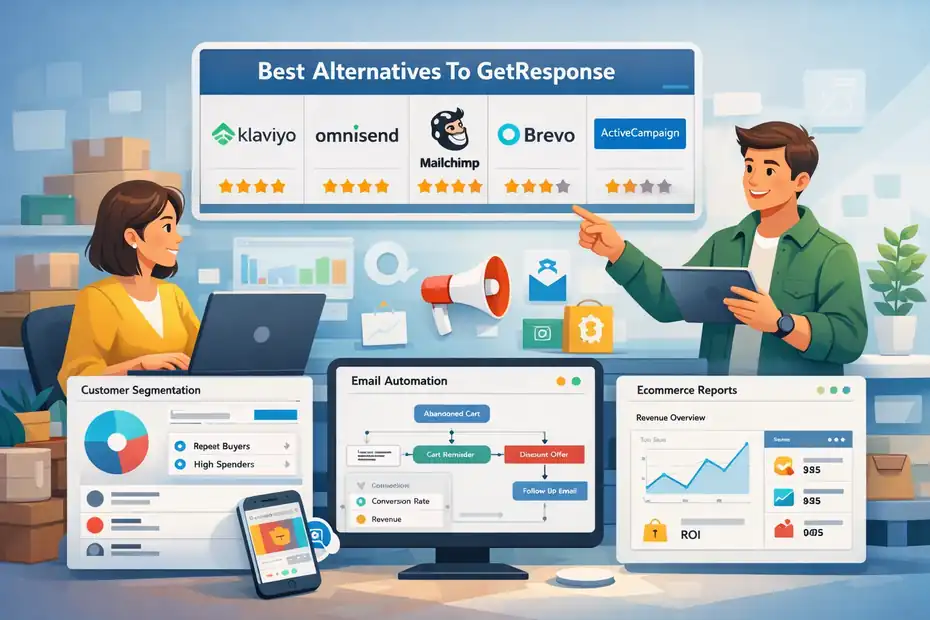 An informative illustration about Best Alternatives To GetResponse For Ecommerce Stores That Convert