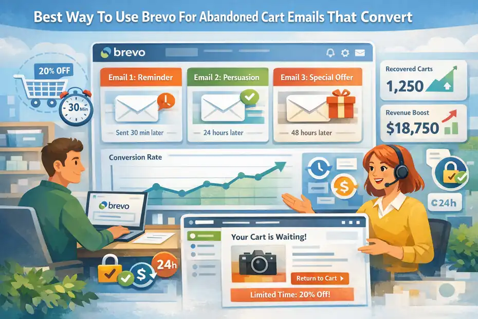 An informative illustration about Best Way To Use Brevo For Abandoned Cart Emails That Convert
