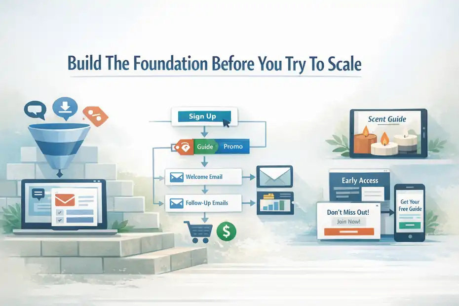 Aweber Email List Growth Strategy That Scales Fast An informative illustration about Build The Foundation Before You Try To Scale