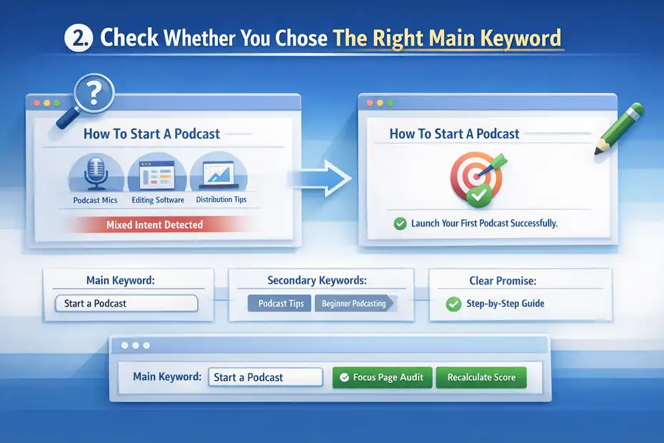 An informative illustration about Check Whether You Chose The Right Main Keyword
