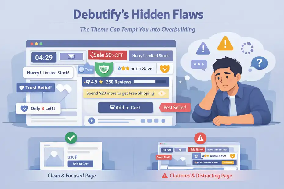 An informative illustration about Debutify’s Hidden Flaws