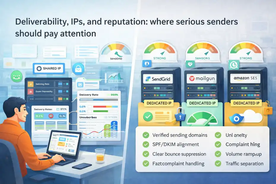 An informative illustration about Deliverability, IPs, and reputation: where serious senders should pay attention