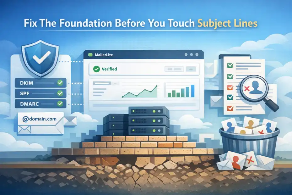 An informative illustration about Fix The Foundation Before You Touch Subject Lines