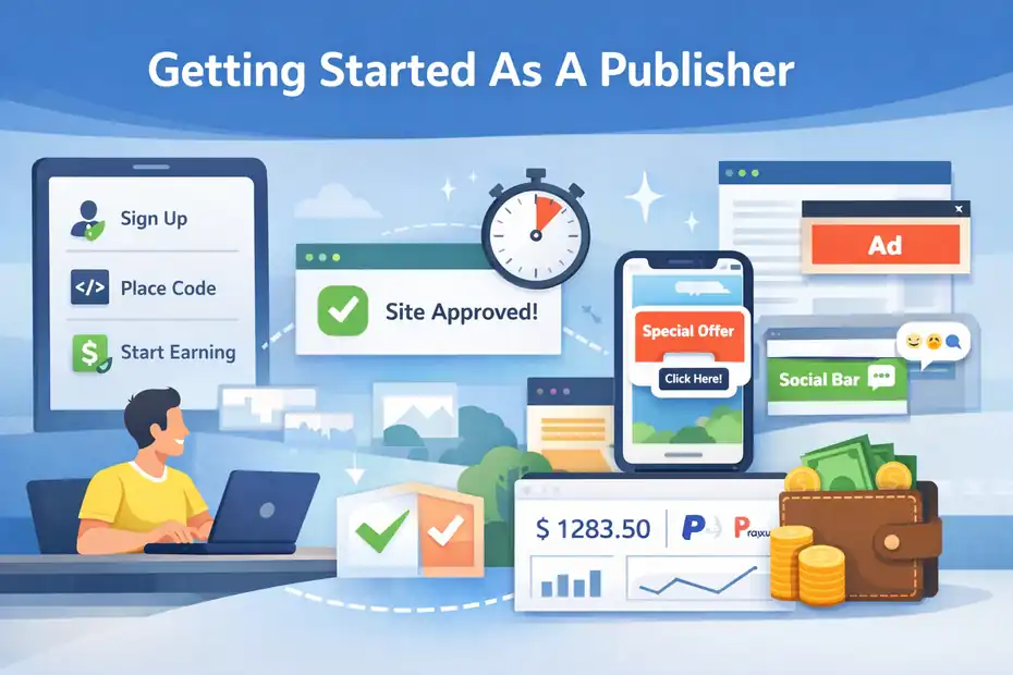 An informative illustration about Getting Started As A Publisher