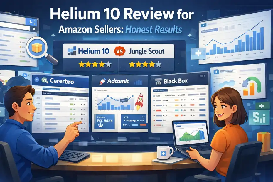 An informative illustration about Helium 10 Review for Amazon Sellers: Honest Results