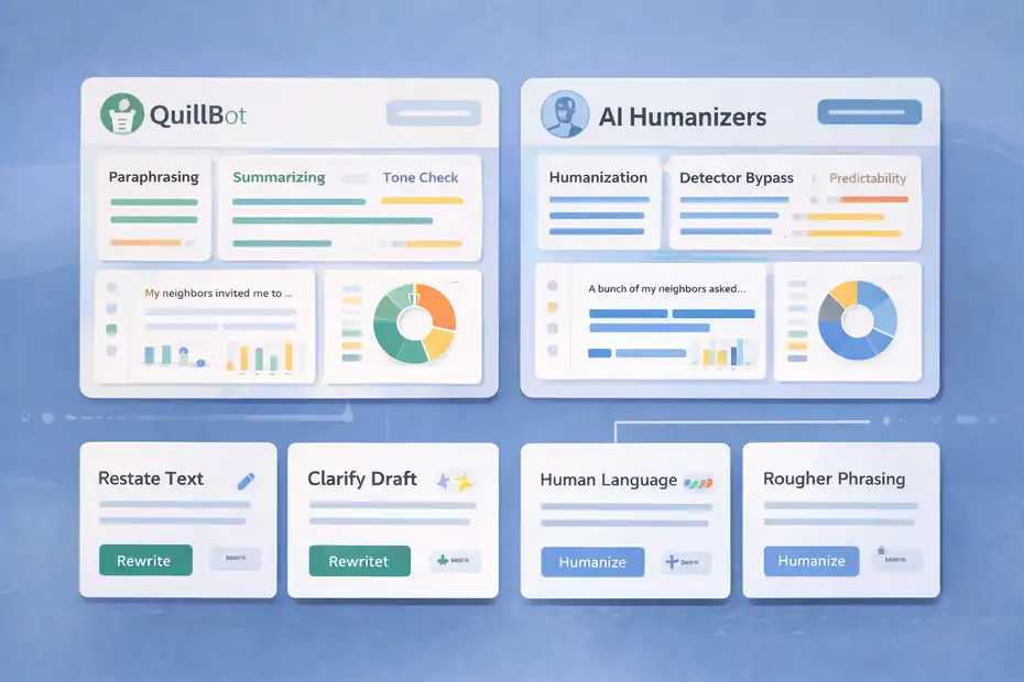 An informative illustration about How QuillBot Works Compared With Ai Humanizer Tools