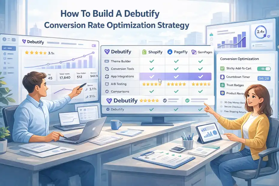 An informative illustration about How To Build A Debutify Conversion Rate Optimization Strategy
