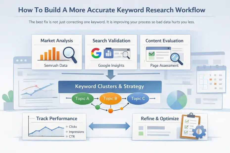 An informative illustration about How To Build A More Accurate Keyword Research Workflow