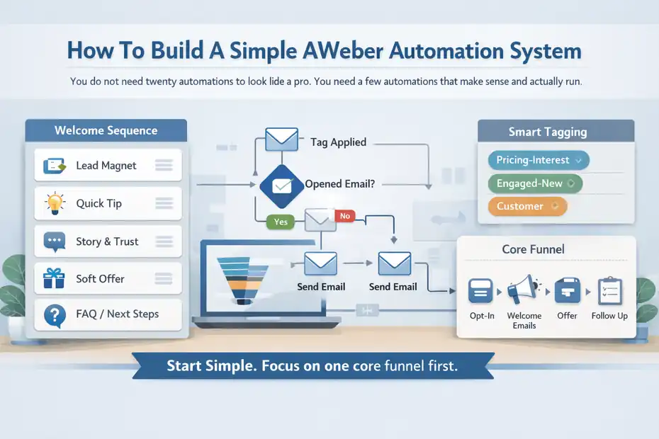 An informative illustration about How To Build A Simple AWeber Automation System