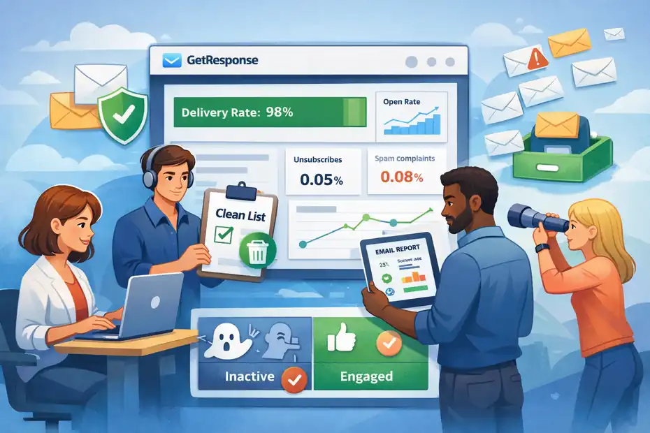 An informative illustration about How To Improve Email Deliverability In GetResponse: Proven Tips