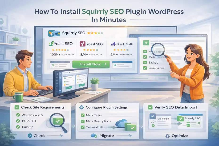 An informative illustration about How To Install Squirrly Seo Plugin WordPress In Minutes
