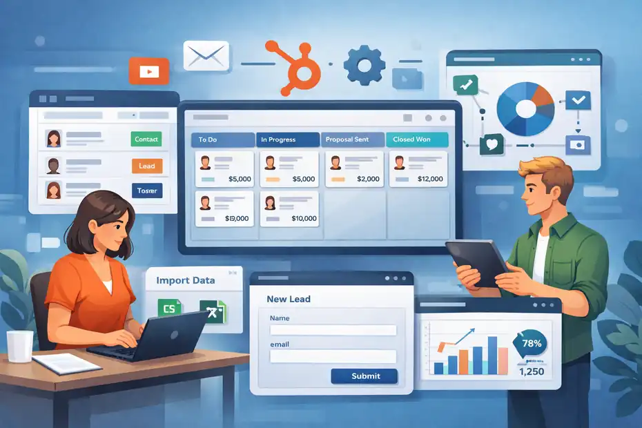 An informative illustration about How To Set Up HubSpot For Small Business Fast And Easy