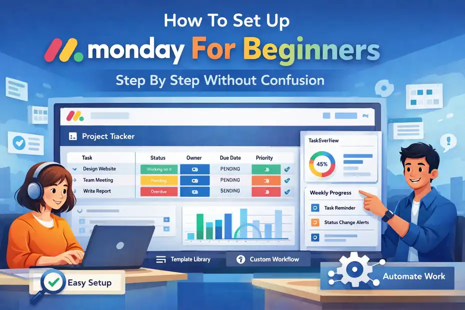 An informative illustration about How To Set Up Monday For Beginners Step By Step Without Confusion
