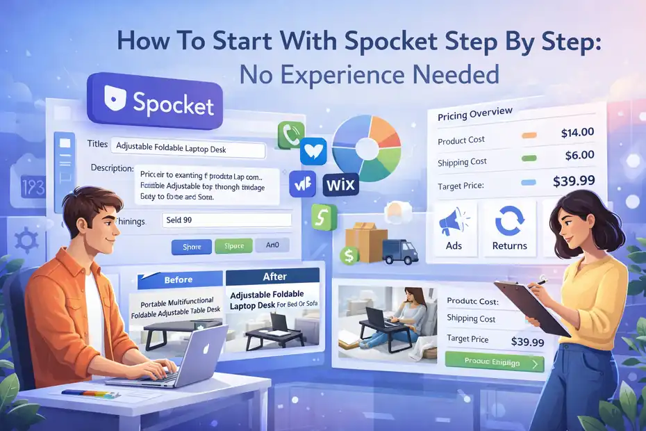 An informative illustration about How To Start With Spocket Step By Step: No Experience Needed