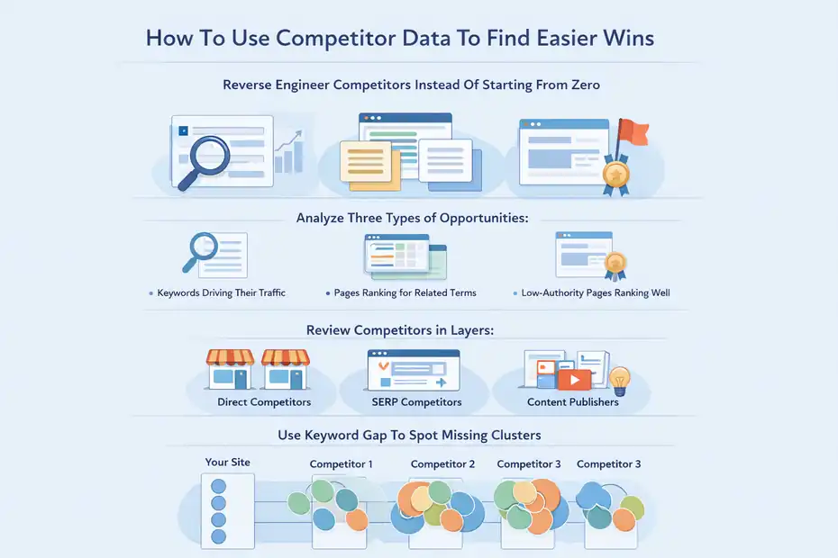 An informative illustration about How To Use Competitor Data To Find Easier Wins