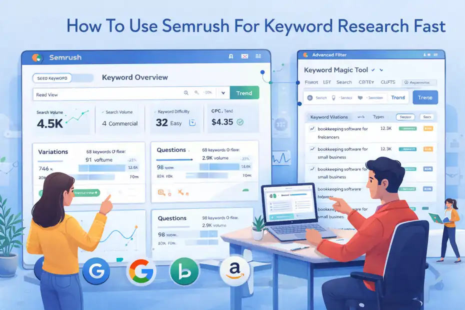 An informative illustration about How To Use Semrush For Keyword Research Fast