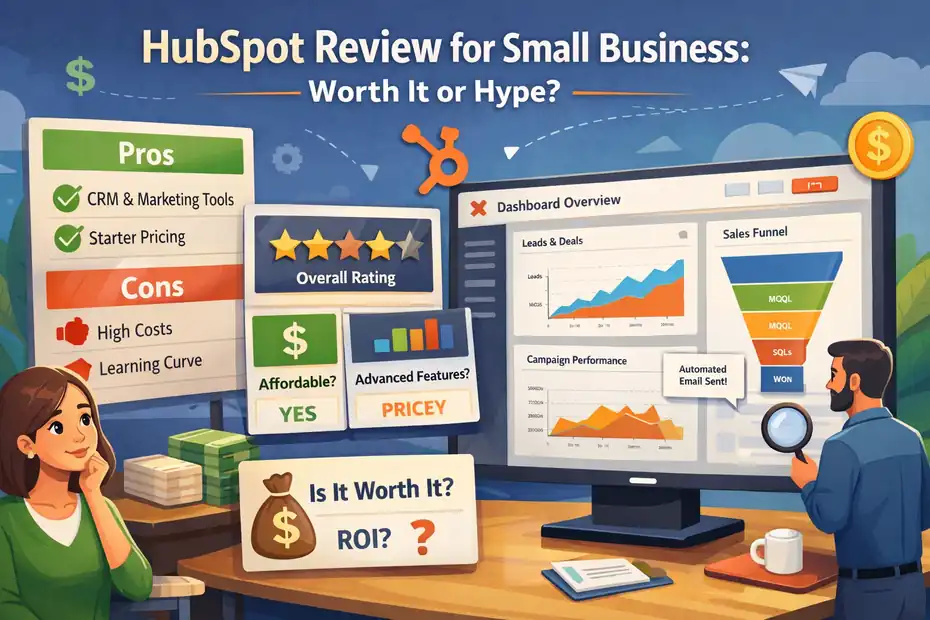 An informative illustration about HubSpot Review For Small Business: Worth It Or Hype?