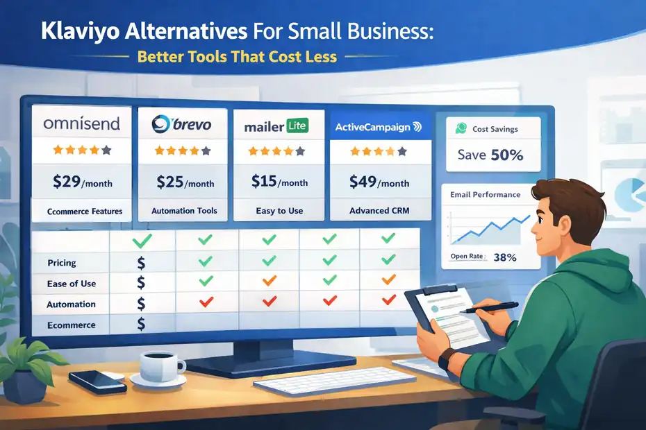An informative illustration about Klaviyo Alternatives For Small Business: Better Tools That Cost Less