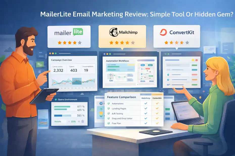 An informative illustration about MailerLite Email Marketing Review: Simple Tool Or Hidden Gem?