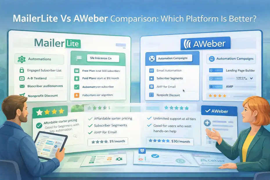 An informative illustration about MailerLite Vs Aweber Comparison: Which Platform Is Better?