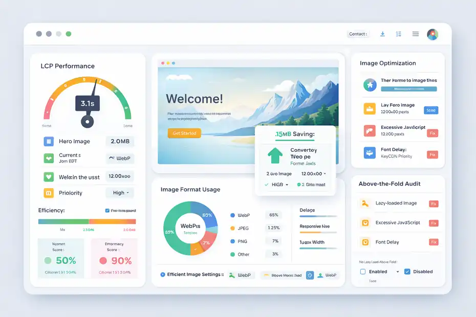 An informative illustration about Optimize Images, Media, And Above-The-Fold Content