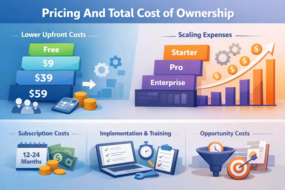 Freshworks Vs HubSpot Comparison: Which Drives More Revenue An informative illustration about Pricing And Total Cost Of Ownership