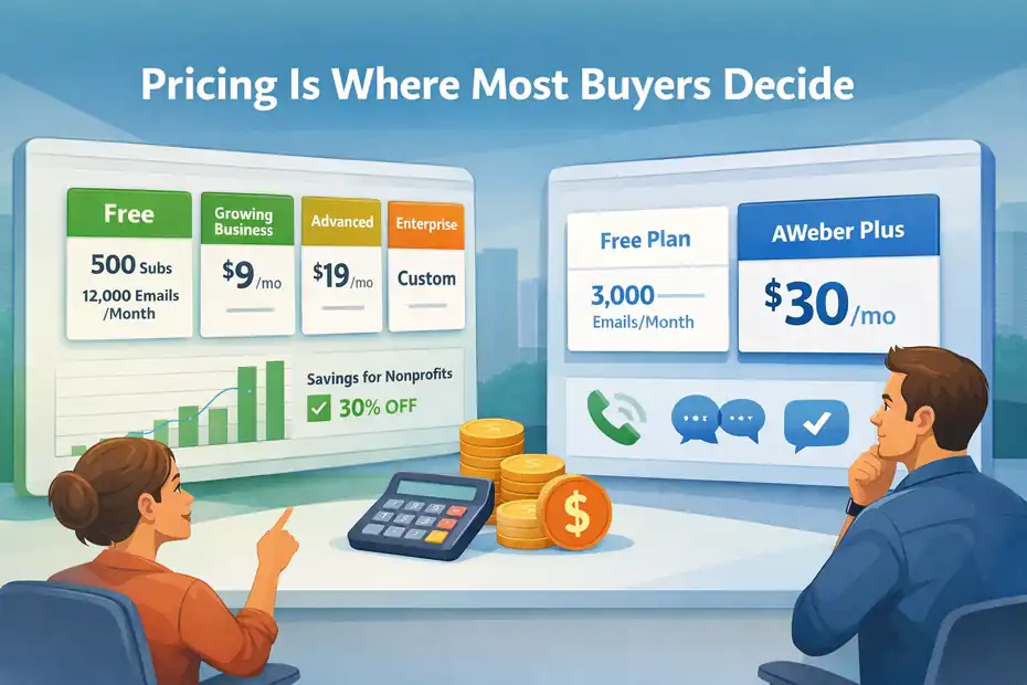 An informative illustration about Pricing Is Where Most Buyers Decide