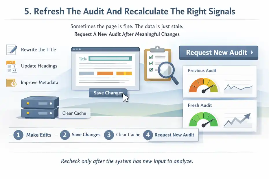 An informative illustration about Refresh The Audit And Recalculate The Right Signals