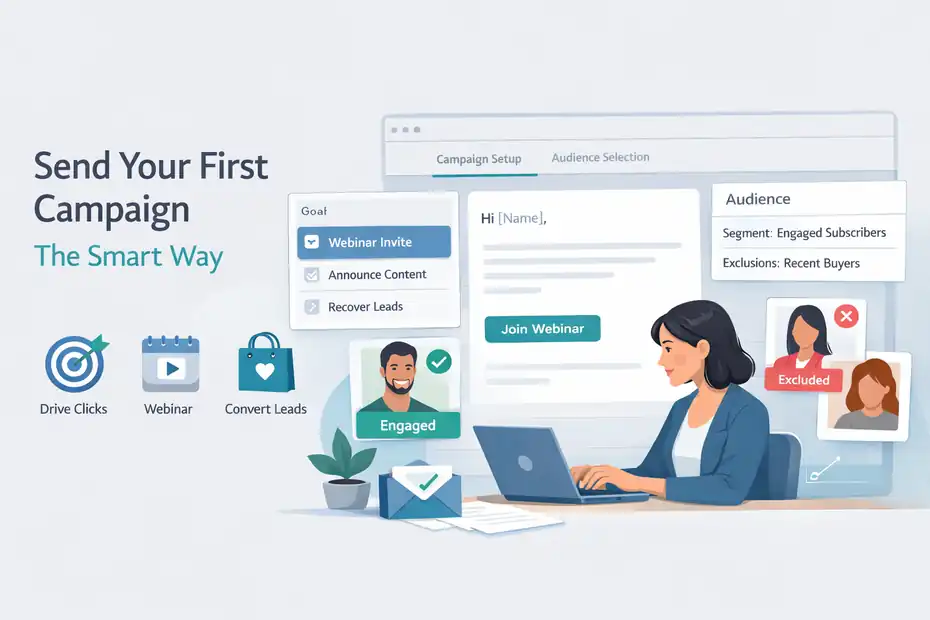An informative illustration about Send Your First Campaign The Smart Way