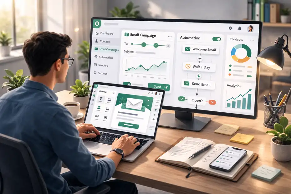 An informative illustration about Set up your first campaign, form, or automation in the right order