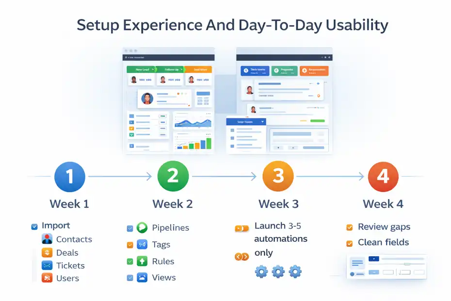 An informative illustration about Setup Experience And Day-To-Day Usability